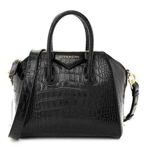 FLASH SALE!! Givenchy Calfskin Crocodile Embossed Medium 